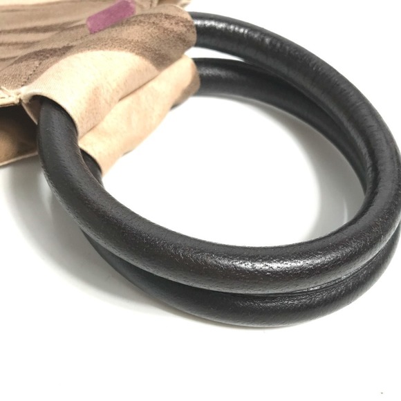 BVLGARI Round Handle 2-Way Handbag Canvas/Leather Women's Pink - Picture 9 of 11